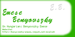 emese benyovszky business card